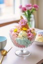 a photo of colorful dofferent icecream flavour disp Royalty Free Stock Photo