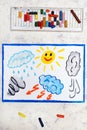 Photo of colorful drawing: Seasons and weather