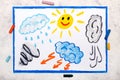 Photo of colorful drawing: Seasons and weather