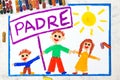 Photo of colorful drawing: Spanish lanquage, Father`s day card.