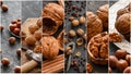Photo of colorful mix nuts backgrounds. Healthy food Royalty Free Stock Photo