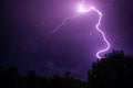 Colorful purple pink lightning Royalty Free Stock Photo