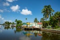 Photo of colorful waterfront homes in Matlacha Florida USA Royalty Free Stock Photo