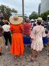 Colorful Woman Enjoying the Music at Gateway Park at the Rosslyn Virginia Jazz Festival