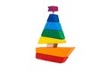 Photo colorful wooden constructor