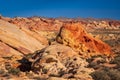 Photo of colourful landscape in Valley of Fire State Park, Nevada, USA. Royalty Free Stock Photo