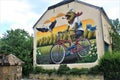 Mural of Alain Welter in Koler, Luxembourg Royalty Free Stock Photo