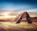 Photo Composite of Aztec pyramid, Mexico