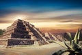 Photo Composite of Aztec pyramid, Mexico