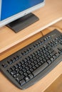 Photo of computer in classroom or other educational institution Royalty Free Stock Photo