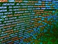 Photo of computer digital background. Python programming developer code. Website development. Abstract information digital Royalty Free Stock Photo