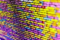 Photo of computer digital background. SEO concepts for better SERP. Creative Js HTML5 closeup set on background. Abstract source Royalty Free Stock Photo