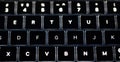 Photo of computer keyboard clavier Backlit keyboard Royalty Free Stock Photo