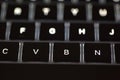 Photo of keyboard clavier Backlit keyboard Royalty Free Stock Photo