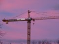 Construction Crane at Dusk