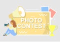 Photo contest poster, vector flat style design illustration