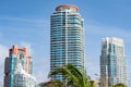 Photo of Continuum towers Miami Beach on blue sky