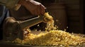 A Photo of a Corn Sheller Removing Corn Kernels