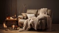 A Photo of a Cozy Reclining Loveseat Royalty Free Stock Photo