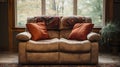 A Photo of a Cozy Reclining Loveseat Royalty Free Stock Photo