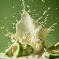 Photo of a Creamy Blend of Fresh Avocado Chunks and Dairy Delight