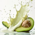 Photo of a Creamy Blend of Fresh Avocado Chunks and Dairy Delight