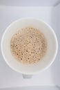 Photo a cup cappucino coffe with foam on top Royalty Free Stock Photo