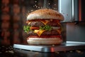 Photo Cutting edge technology transforms ingredients into mouthwatering burger Home innovation