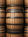 Photo Of 3D Beer Barrel Wooden Texture Background. Generative AI Royalty Free Stock Photo