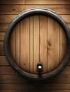 Photo Of 3D Beer Barrel Wooden Texture Background. Generative AI Royalty Free Stock Photo