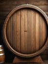Photo Of 3D Beer Barrel Wooden Texture Background. Generative AI Royalty Free Stock Photo