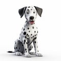 3d Dalmatian Sitting Down - Xbox 360 Graphics Style