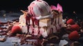 Luscious Slice Of Ice Cream: A Closeup Magazine Quality Shot