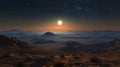 Transcendent Evening Scene On A Desert Planet