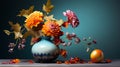 Vase With Flowers In Mike Campau Style