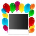 Photo decorated with balloons Royalty Free Stock Photo