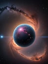 Photo Of 360 Degree Space Background With Nebula And Stars, Equirectangular Projection, Environment Map, Hdri Spher. Generative AI Royalty Free Stock Photo