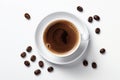 Photo of a delicious cup of freshly brewed coffee with a rich aroma Royalty Free Stock Photo