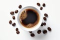 Photo of a delicious cup of freshly brewed coffee with a rich aroma Royalty Free Stock Photo