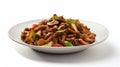 Photo of a delicious and healthy bowl filled with a variety of meat and vegetables