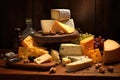 Photo delicious pieces of cheese