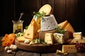 Photo delicious pieces of cheese