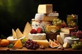 Photo delicious pieces of cheese