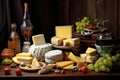 Photo delicious pieces of cheese