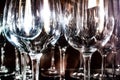 Photo depicting details of rows of glasses, excellent background image for sites andOther.