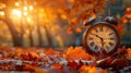 End of Daylight Savings: Falling Back to Winter Time Royalty Free Stock Photo