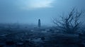 Ethereal Romanticism: Standing In The Blue Fog