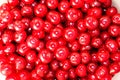 Cherry basket / Sweet cherry background/ cherry with leaf Royalty Free Stock Photo