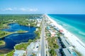 Panoramic View of World-Famous 30A, One of Florida`s Most Beautiful Beaches