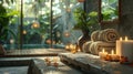 Serene Spa Ambiance with Alluring Vibes for Massage Therapy Royalty Free Stock Photo